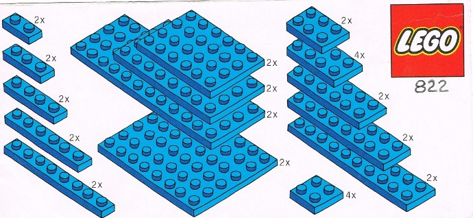 LEGO 822 Blue Plates Parts Pack