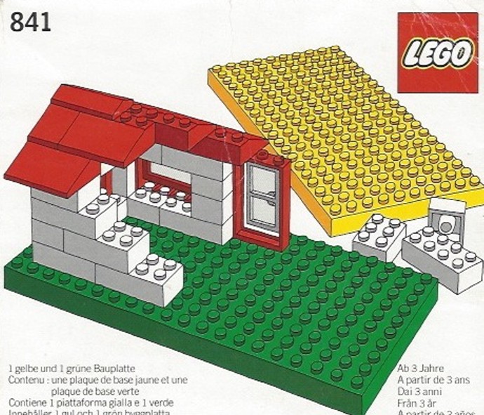 LEGO 841 Baseplates, Green and Yellow