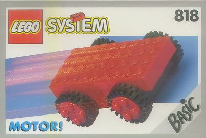 LEGO 818 Pull-Back Motor, Red