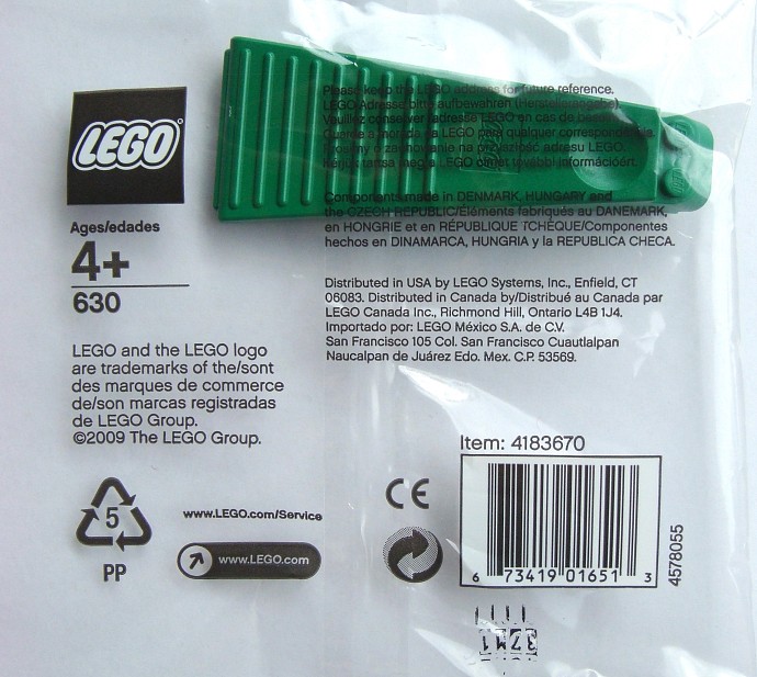 LEGO 630 Brick Separator, Green