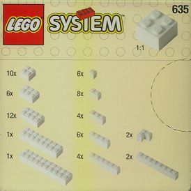 LEGO 635 Extra Bricks in White