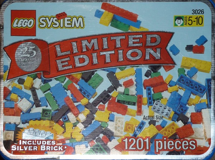 LEGO 3026 Limited Edition Silver Brick Tub