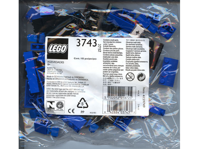 LEGO 3743 - Locomotive Blue Bricks