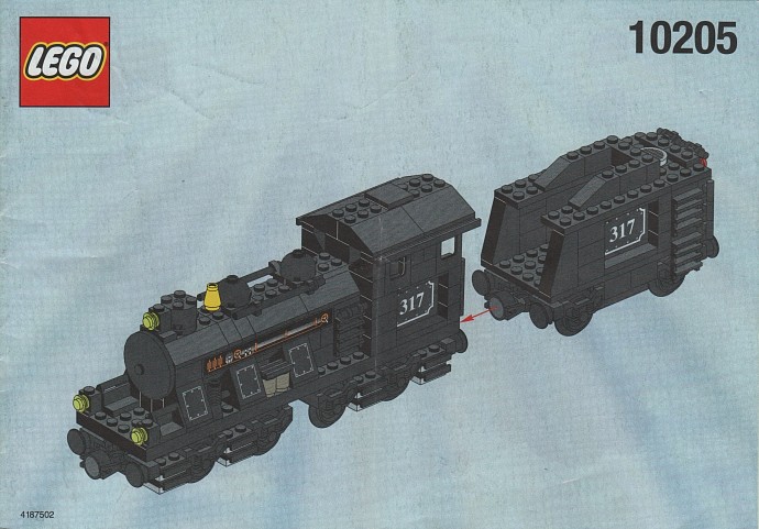 LEGO 10205 - Large Train Engine with Tender, Black 