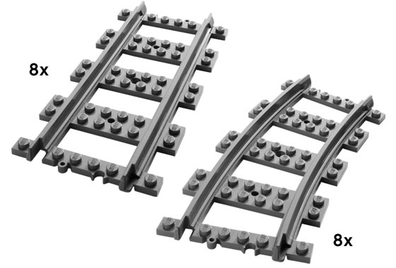 LEGO 7896 Straight and Curved Rails