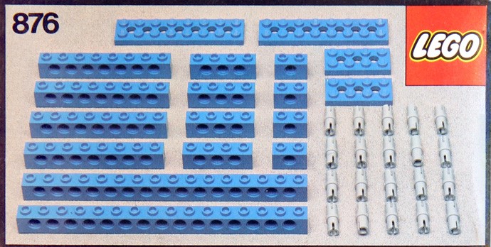 LEGO 876 - Blue Beams with Connector Pegs