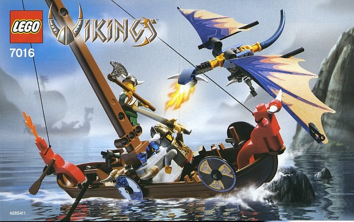LEGO 7016 Viking Boat against the Wyvern Dragon