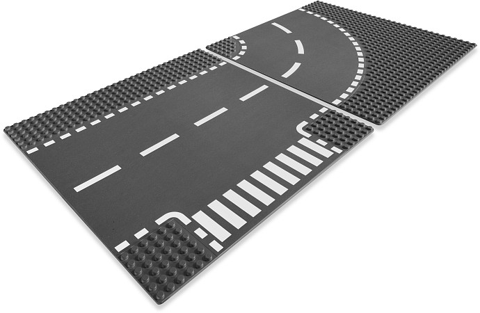 LEGO 7281 T-Junction & Curved Road Plates