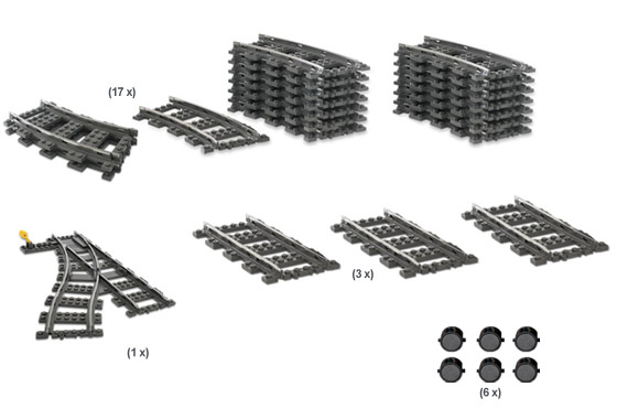 LEGO 4206 9V Train Switching Track Collection