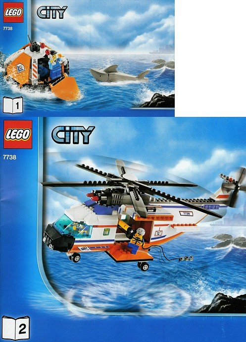 LEGO 7738 Coast Guard Helicopter & Life Raft