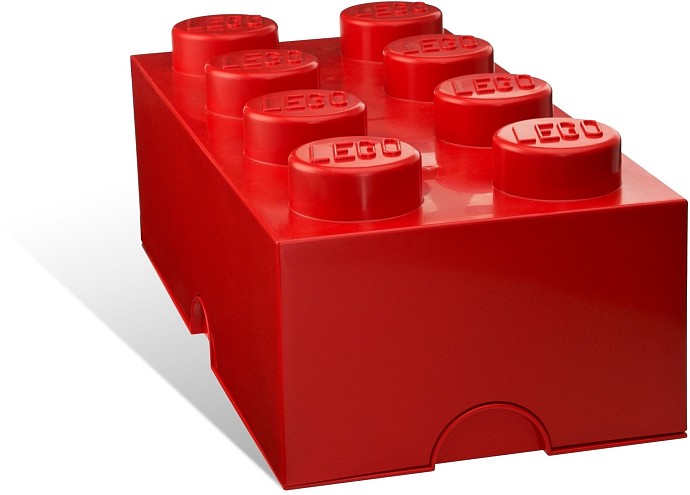 LEGO 5001388 8-stud Red Storage Brick
