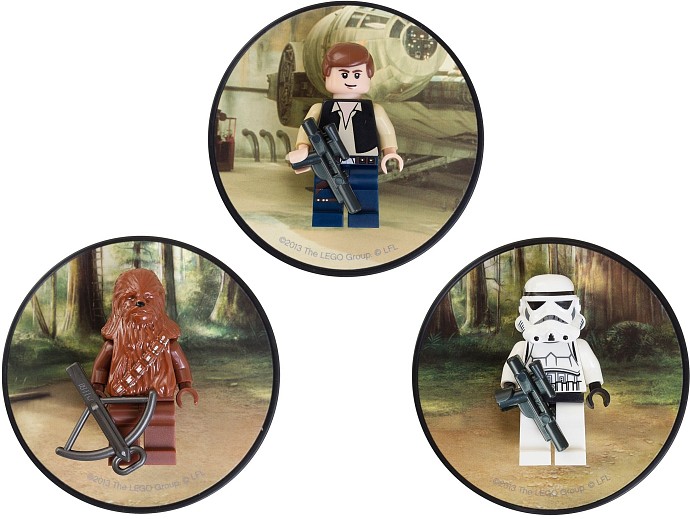 LEGO 5002824 Han Solo, Chewbacca and Stormtrooper magnets
