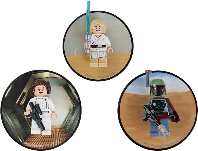 LEGO 5002825 Luke Skywalker, Princess Leia and Boba Fett magnets
