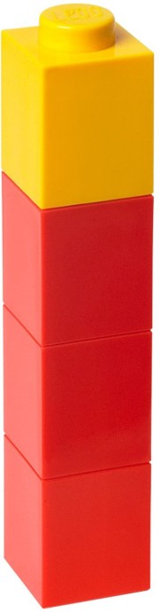 LEGO 5004897 Square Drinking Bottle â€“ Red with Yellow Lid