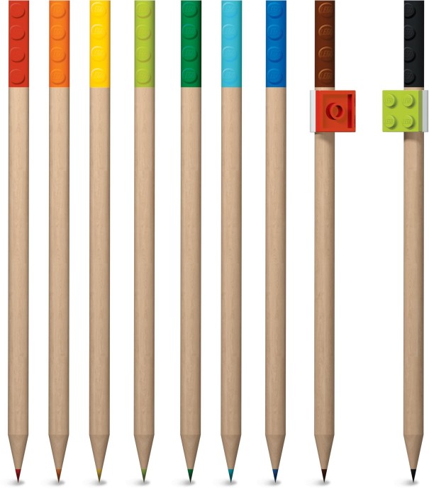 LEGO 5005148 - 9 Pack Colored Pencil with Toppers Pack