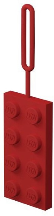 LEGO 5005340 2x4 Red Silicone Luggage Tag