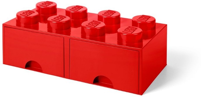 LEGO 5005398 8 stud Bright Red Storage Brick Drawer