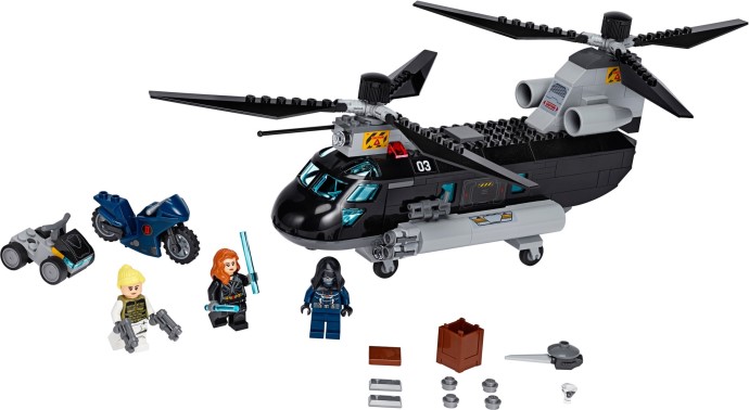 LEGO 76162 Black Widow's Helicopter Chase